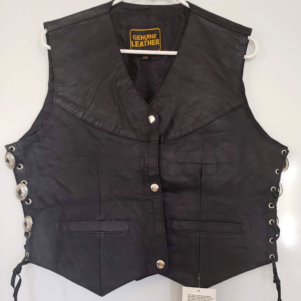 Leather Vest 2XL NWT